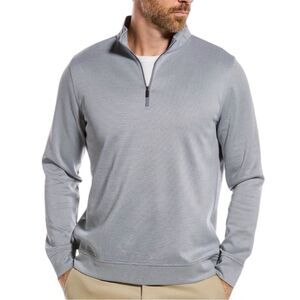 Hickey Freeman Mens 1/4 Zip Golf Pullover Sweater Grey M NWT Golfcore